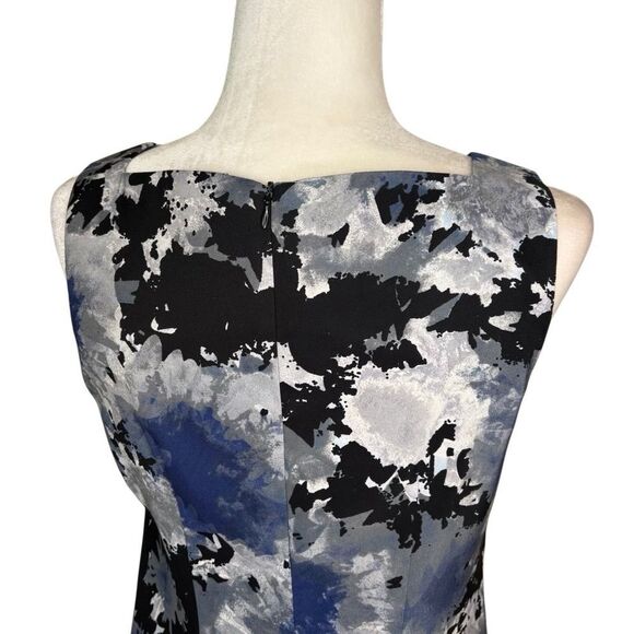 AB Studio Abstract Black and Blue Dress. Size 6. Great Condition!! - Picture 5 of 11